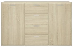 Credenza Rovere Sonoma 120x35,5x75 cm in Legno Multistrato