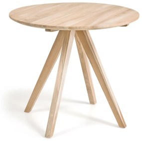 Kave Home - Tavolo rotondo Maial in legno massello di teak Ã˜ 90 cm