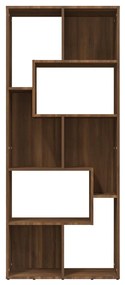 Libreria rovere marrone 67x24x161 cm in legno multistrato