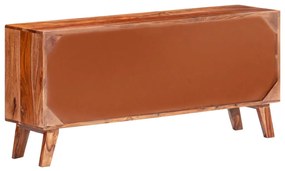 Credenza grigia 120x30x55 cm in legno massello di sheesham