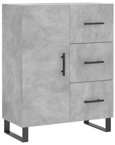 Credenza grigio cemento 69,5x34x90 cm in legno multistrato