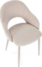 Sedie da pranzo in set beige in imbottito 2 pz Lia – Marckeric