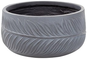 Vaso da fiori argilla grigio 35 x 35 x 19 cm FTERO Beliani