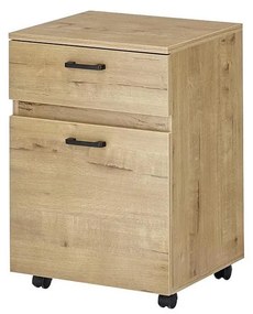 Cassettiera mobile per ufficio MIRANE, rovere