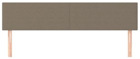 Testiera 2 pz tortora 100x5x78/88 cm in tessuto