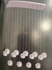 Lampada a sospensione ciottolo 14 luci luci acrilico trasparente, s...