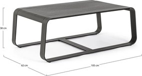 Tavolino da giardino in alluminio 62x105 cm Merrigan – Bizzotto