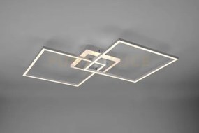 Plafoniera arribo led doppio quadrato alluminio opaco r62843187