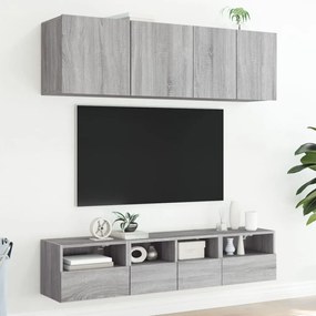 Mobile tv parete grigio sonoma 40x30x30 cm in legno multistrato