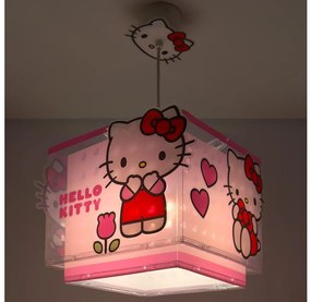 Dalber 73262 - Lampadario per bambini HELLO KITTY 1xE27/15W/230V rosa