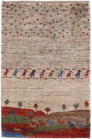 Gabbeh Tappeto 90 x 60 Marrone (Iran) Annodato A Mano