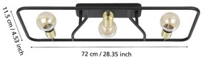 Eglo 900367 - Plafoniera MESSINARO 3xE27/40W/230V
