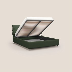 Susan letto imbottito contenitore completamente sfoderabile in microfibra smacchiabile T11 verde