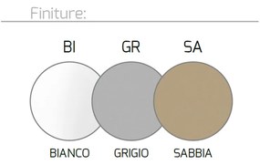 Sospensione Contemporanea Cup Metallo Grigio 1 Luce E27 D.40Cm