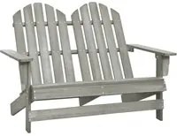 Sedia 2 Posti da Giardino Adirondack in Abete Massello Grigio cod mxl 5567