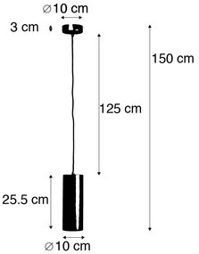 Lampada a sospensione di design bianca - Tubo