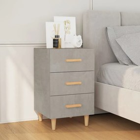 Comodino Grigio Cemento 40x40x66 Cm İn Legno Multistrato /