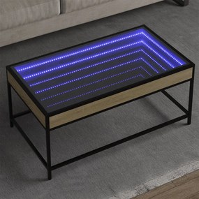 Tavolino Da Salotto Con Led Infinity Rovere Sonoma 90x50x41 Cm /