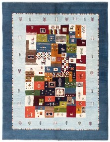 Gabbeh Tappeto 160x200 Blu (Iran) Annodato A Mano