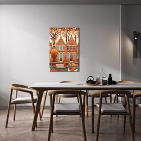 Quadro su tela – Case olandesi in autunno