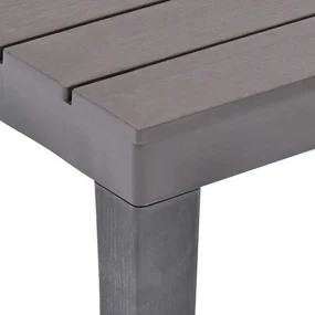 Tavolo da giardino con 2 panche marrone
