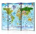 Paravento World Map for Kids II [divisori da interno]