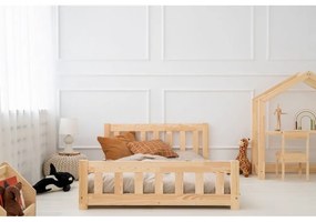 Letto per bambini in legno di pino in colore naturale 140x200 cm CPN - Adeko