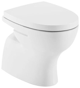 Vaso WC distanziato pop art scarico pavimento, sedile escluso P 54 x L 35 x H 40 cm bianco