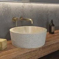 Lavabo da appoggio in marmo timur slh cream