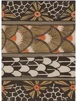 Cole & Son Carta da parati Ardmore Border - Orange/ Charcoal