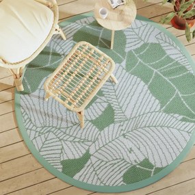 Tappeto Da Esterno Arakıl Verde Ø160 Cm İn Pp /