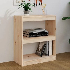 Libreria/divisorio 60x30x71,5 cm in legno massello di pino