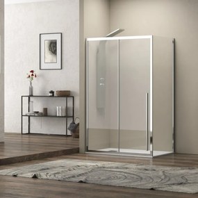 Kamalu - Box doccia 80x150 vetro 8mm anticalcare altezza h200 | KEL4000