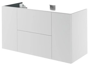 Mobile da bagno sospeso sotto lavabo L 60 x H 64 x P 48 cm bianco laccato, 2 cassetti, 2 ante SENSEA Neo