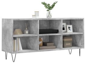 Mobile per tv grigio cemento 103,5x30x50 cm legno multistrato