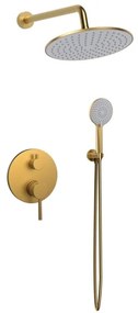 Set Doccia 3 Pezzi Ad Incasso Oro Spazzolato Smooth Rubicer