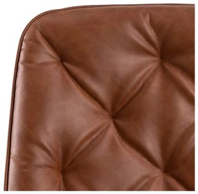Sedia da ufficio in similpelle marrone cognac Erik - Actona