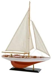 Barco DKD Home Decor 42 x 9 x 60 cm Marrone Arancio Mediterraneo