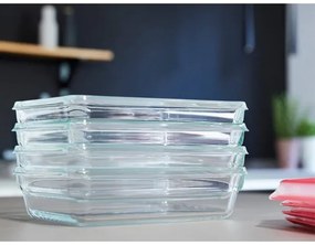 Tefal - Contenitore per alimenti 0,8 l MSEAL GLASS rosso/vetro