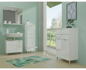 Specchio da parete con illuminazione/con ripiano 76x75 cm – Germania