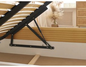 Letto matrimoniale giallo imbottito con spazio contenitivo con griglia inclusa 180x200 cm Jade – Bobochic Paris