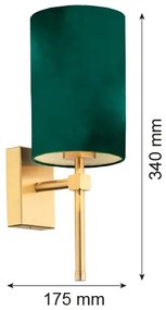 Argon 8109 - Applique ABRUZZO 1xE14/7W/230V ottone/verde