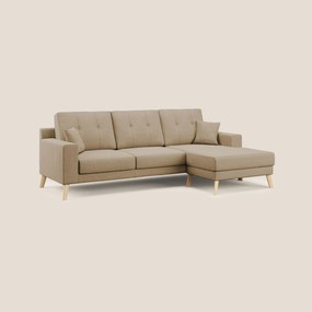 Danish divano angolare reversibile in tessuto ecosostenibile beige X