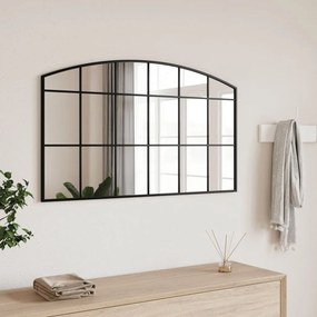 Specchio Da Parete Nero 100x60 Cm Arco İn Ferro /