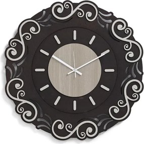 Orologio tondo parete D30 senza numeri in legno laminato RSN