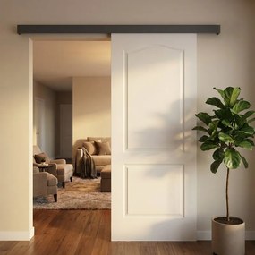 Porta scorrevole sinistra Ipanema in vetro bianco, L 96 x H 215 cm, con binario Meli