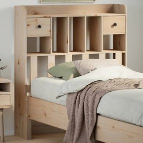 Testiera Con Ripiani 75 Cm İn Legno Massello Di Pino /