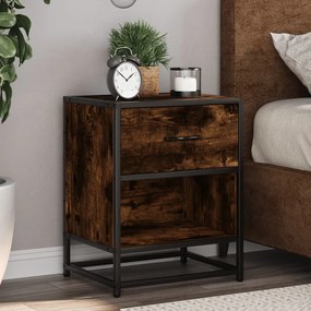 Comodino Rovere Fumo 40x31x50 Cm İn Truciolato /