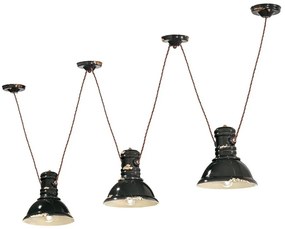 Ferroluce : Lampada a Sospensione a 3 Luci Industrial Collezione Retrò