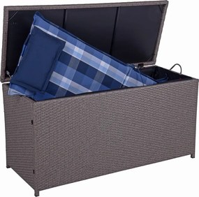 Panca da giardino con contenitore marrone Patras - Garden Pleasure